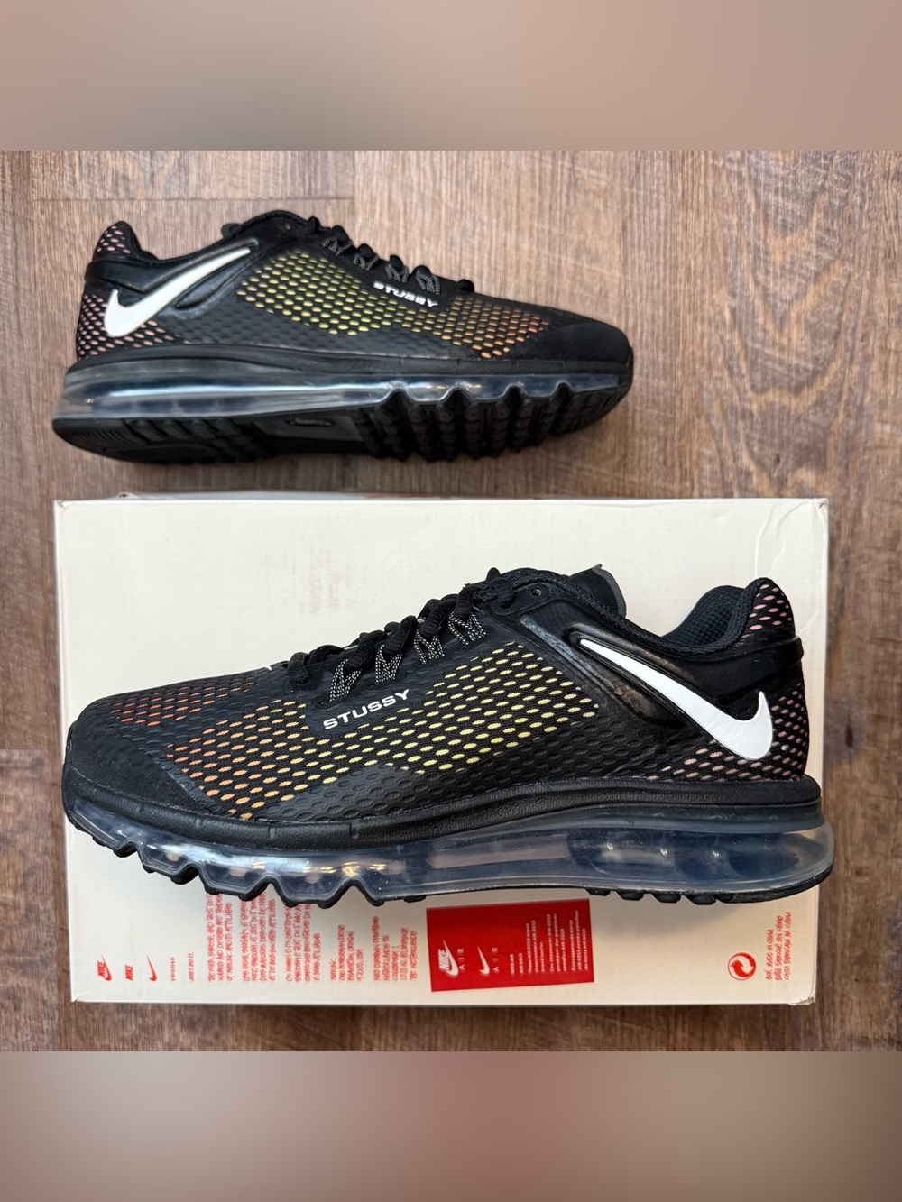Stussy x Nike Air Max 2013 Black White Multicolor